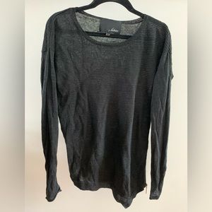 Line, women’s black long sleeve shirt, size xs